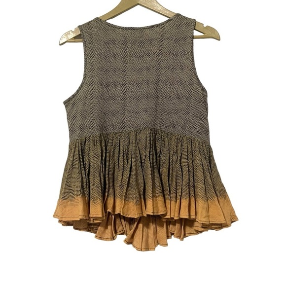 Anthropologie Akemi + Kin Brown Ombre Sequined Peplum Tank Top Size Small - Picture 3 of 7